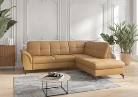 XXXLutz ROHOVÁ SEDAČKA, textil, koža, kari žltá Sit & More - Sedačky - 00014401631C