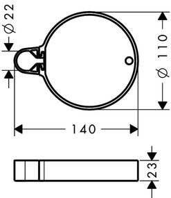Hansgrohe Casetta, miska na mydlo C, chrómová, HAN-28678000