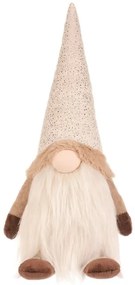 Vianočná dekorácia Škriatok stojaci, v. 32 cm, béžová/hnedá, 32 cm