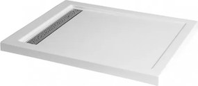 Polimat Obdĺžniková akrylátová sprchová vanička West 100x80 (120x80, 120x90, 140x80) POLIMAT-Farba: Biela, POLIMAT-Rozmery: 100x80