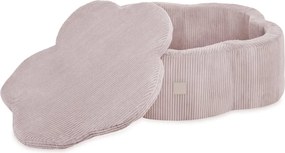 Suchý bazén kvietok s podložkou – ružový menčester 95×30 cm + 200 guličiek