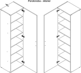 Policová skriňa Multiraum, 30 cm, dub Sonoma