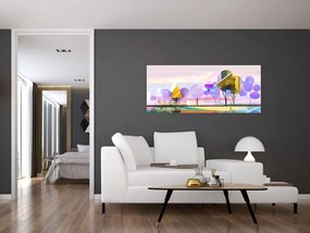 Obraz - Abstrakcia, krajina (120x50 cm)