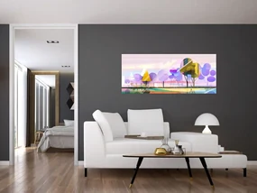 Obraz - Abstrakcia, krajina (120x50 cm)