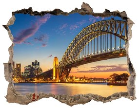 Díra 3D ve zdi nálepka Sydney panorama nd-k-138664692