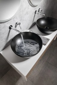 GSI GSI, PURA keramické umývadlo na dosku, priemer 42 cm, čierna matná, 885126