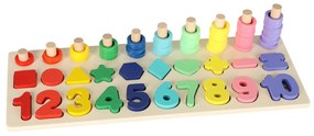 Montessori drevený triedič čísel 3v1 13x36cm