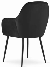 Jedálenská stolička LUGO čierna (čierne nohy)