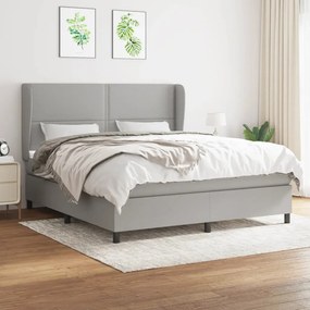 Boxspring posteľ s matracom svetlosivá 100x200 cm látka 3127893