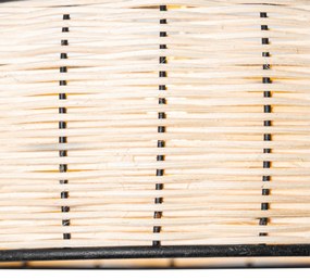 Orientálne stropné svietidlo čierne s ratanom 25 cm - Emir