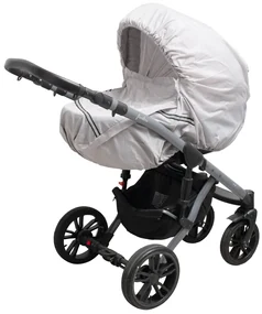 Pláštenka na kočík s reflexným prvkom New Baby Basic sivá