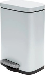 Matne biely nášľapný oceľový odpadkový kôš 5 l Akira – Spirella