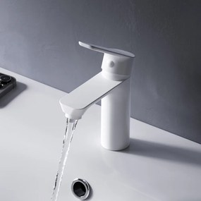 Umývadlová batéria AM.PM Hit FTA82133 jednopáková s odtokovým ventilom, biela