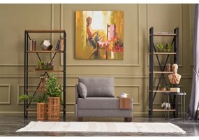 Rohové kreslo TULA, ľavé, hnedé