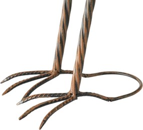 Záhradná kovová figúrka Peafowl Duo, 78 cm, zelená/modrá