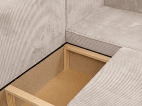 AKCIA Svetlobéžová sedacia súprava do U SMART COSARO 295x140 cm II. akosť