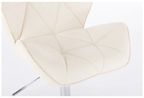 LuxuryForm DESIGN Barová stolička MILANO na zlatom tanieri - krémová