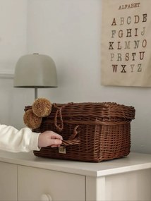 Prútený kufrík - hnedá