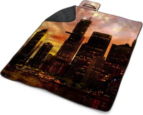 Sablio Plážová deka Mrakodrapy: 200x140 cm