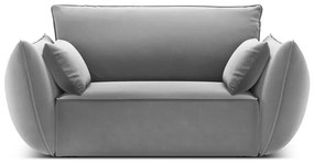 Svetlosivé zamatové kreslo Vanda – Mazzini Sofas