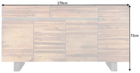 Dizajnová komoda Evolution, 170 cm, akácia
