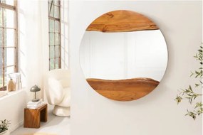 Zrkadlo 46492 Living Edge Ø100cm Drevo Acacia  - Komfort-nábytok