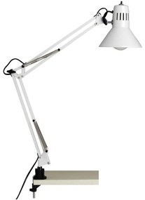 Brilliant - Stolná lampa s klipom HOBBY 1xE27/40W/230V biela