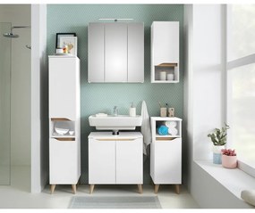 Biela nízka závesná skrinka bez umývadla 60x53 cm Set 857 – Pelipal