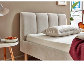 Béžová čalúnená jednolôžková posteľ bez roštu 120x200 cm Joker – Meise Möbel