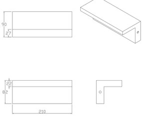 LED Vonkajšie nástenné svietidlo TESA LED/10W/230V IP54 čierna