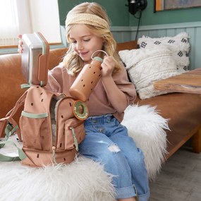 Antikorová fľaša na pitie - Happy Prints caramel