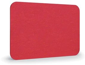 Akustický panel na stenu 120 x 80 cm, okrúhle rohy, červená