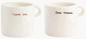 Ručne maľované hrnčeky Perfect Morning, 2 ks