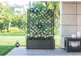 STEFANPLAST Truhlík 80 l s trelážou/mriežkou, hnedý