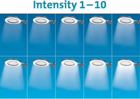 Extol - LED Stmievateľná stolná lampa s lupou LED/8W/5V 2900/4500/7500K čierna