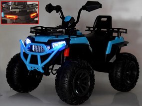 JOKOMISIADA Veľká detská štvorkolka na akumulátor 4x4 s plynovou páčkou a tlmičom PA0315 modrá