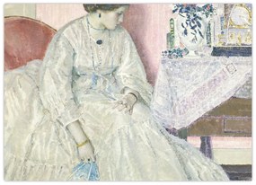 Sklenený obraz - Frederick Carl Frieseke, Memories, reprodukcia (70x50 cm)