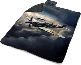Sablio Plážová deka Stíhačka Spitfire: 200x140 cm