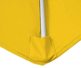 Slnečník polkruh Parla - polyester/hliník - 270cm žltá so stojanom