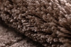 Kúpeľňový koberček SUPREME WAVES vlny, hnedý kruh