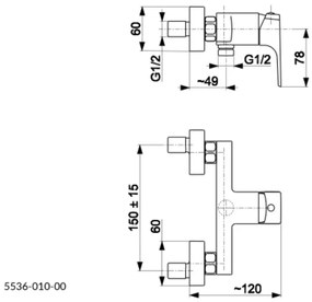 KFA Armatura 5536-010-00 - Sprchová batéria MOKAIT lesklý chróm
