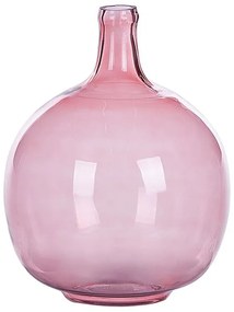 Sklo Dekoratívna váza 31 Ružová CHAPPATHI Beliani