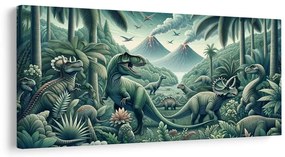 Obraz praveký svet dinosaurov v džungli