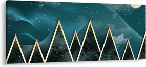 Obraz - Spln nad zlatými horami (120x50 cm)