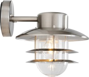 Priemyselná nástenná lampa oceľ IP44 - Shell