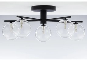 Jupiter 2046 - Prisadený luster PRATO 5xG9/10W/230V čierna/číra