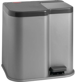 Sivý pedálový odpadkový kôš Curver Duo, 21 l