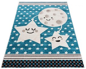 Detský kusový koberec Tri kamaráti modrý 160x229cm
