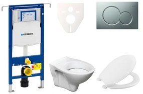 Cenovo zvýhodnený závesný WC set Geberit do ľahkých stien / predstenová montáž + WC S-Line S-line Pro 111.355.00.5NR3, 1 ks