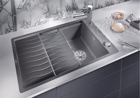 Granitový drez Blanco ELON XL 6 S F biela s excentrom a mřížkou